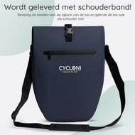Cycloni Ridge Luxe Fietstas 28L - Waterdichte pakaftas voor E-bike - Blauw