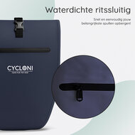 Cycloni Ridge Luxe Fietstas 28L - Waterdichte pakaftas voor E-bike - Blauw