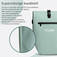 Cycloni Ridge Luxe Fietstas 28L - Waterdichte pakaftas voor E-bike - Mint Groen