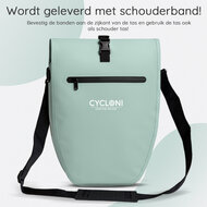 Cycloni Ridge Luxe Fietstas 28L - Waterdichte pakaftas voor E-bike - Mint Groen