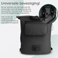 Cycloni Dash Waterdichte Fietstas 28L - Zwart - Pakaftas &amp; Rugtas met Laptopvak