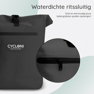 Cycloni Dash Waterdichte Fietstas 28L - Zwart - Pakaftas &amp; Rugtas met Laptopvak