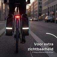 Cycloni Glide Waterdichte Dubbele Fietstas 48L - Zwart - Rolltop Design