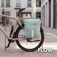 Cycloni Flow Dubbele Fietstas 48L - Mint Groen - Waterdicht Rolltop - voor E-bike