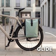 Cycloni Glide Waterdichte Dubbele Fietstas 48L - Mint Groen - Rolltop Design