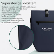  Cycloni Ridge Luxe Fietstas Set E-bike - 56 Liter - Blauw 