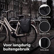 Cycloni Core Waterdichte Fietstas 28L - Zwart - Enkele E-bike Pakaftas met Schouderband