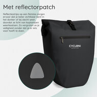 Cycloni Ridge Luxe Fietstas Set E-bike - 56 Liter - Zwart
