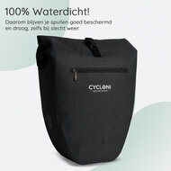 Cycloni Ridge Luxe Fietstas Set E-bike - 56 Liter - Zwart