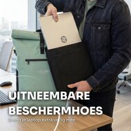 Cycloni Dash Waterdichte Fietstas 28L - Mint Groen - Pakaftas &amp; Rugtas met Laptopvak