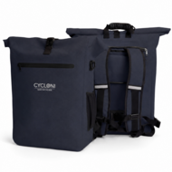 Cycloni Dash Waterdichte Fietstas 28L - Blauw - Pakaftas &amp; Rugtas met Laptopvak