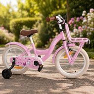 Cycloni Kinderfiets 12 inch Meisjesfiets - Roze - Inclusief Zijwieltjes